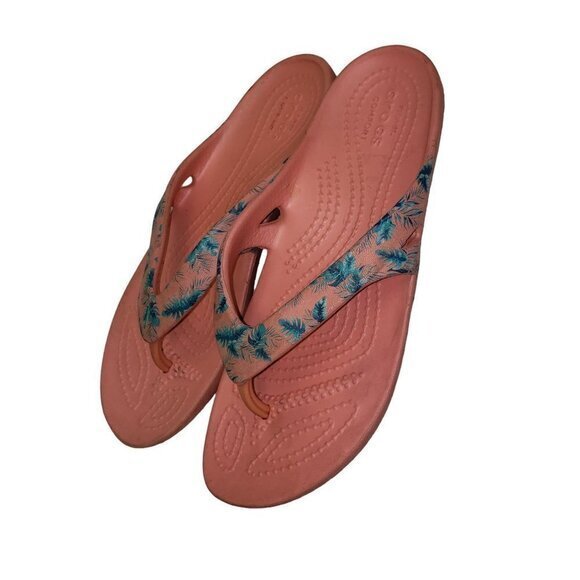 Crocs Iconic Comfort Womens Sandals Size 4 Blush TealPre-Owned - Picture 4 of 13